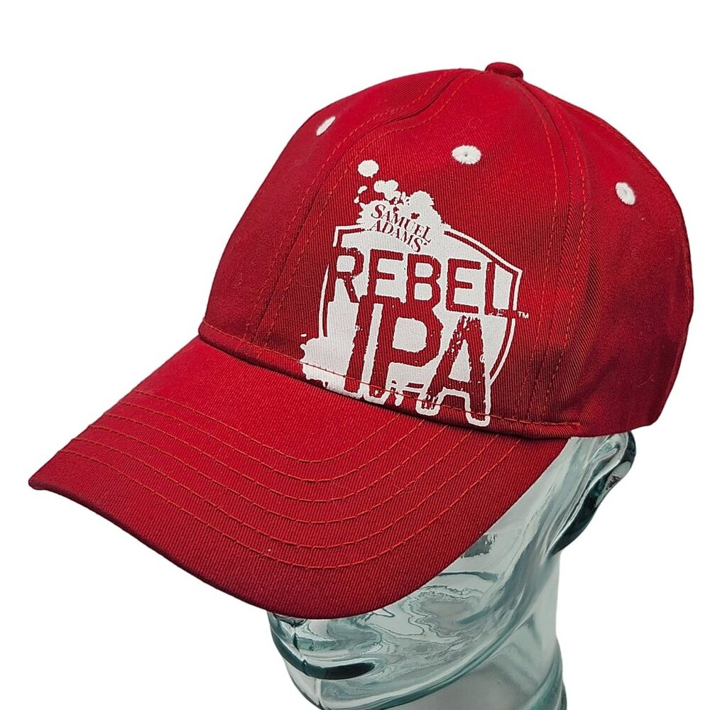 Samuel Adams Rebel IPA Red Adjustable Snapback Hat Beer Brewery Breweriana